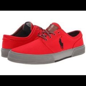 Red Polo Canvas Shoes